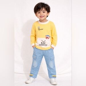Kids Bear Matching Set - Yellow and Blue